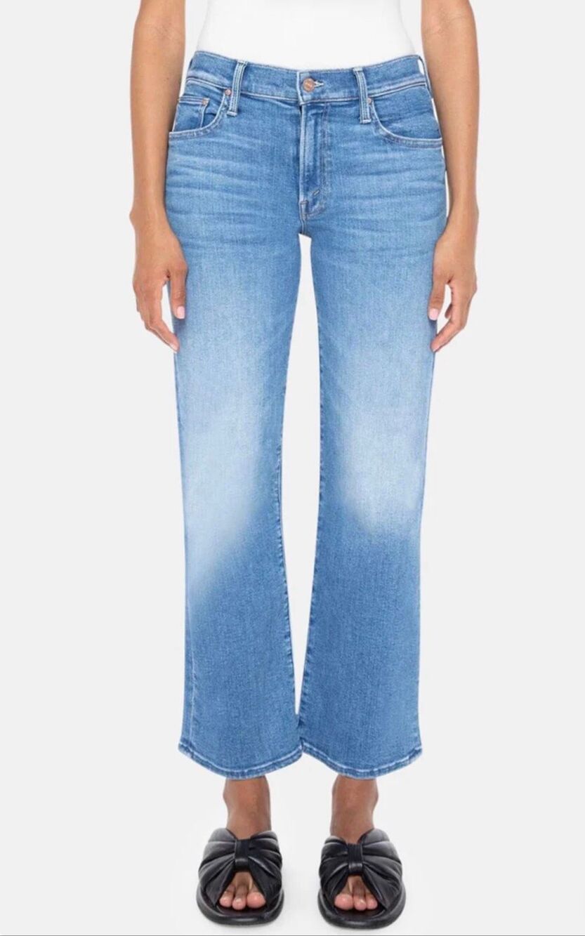 Mother Denim Lil Rambler Zip Flood | Out of the Blue in 27 - Picture 1 of 9